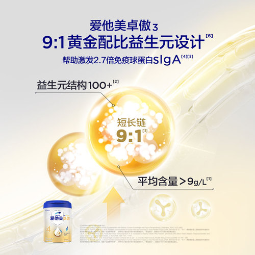 爱他美（Aptamil）【卓萃升级版】卓傲较大婴儿配方奶粉图3